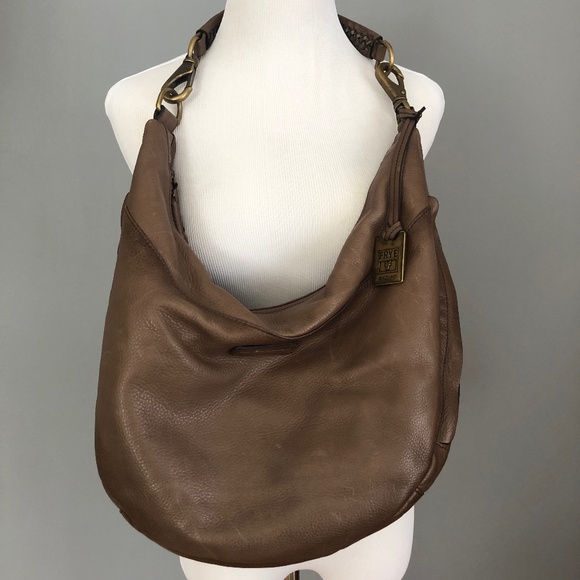 Frye Veronica Hobo leather shoulder bag, grey/brown - Picture 6 of 12